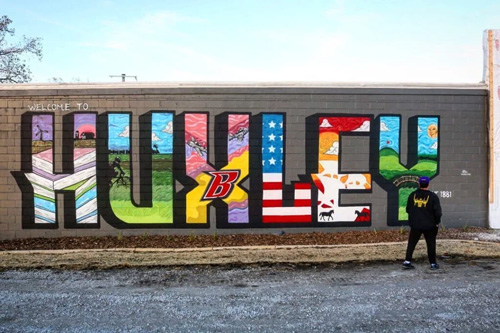 HUXLEY painted Mural